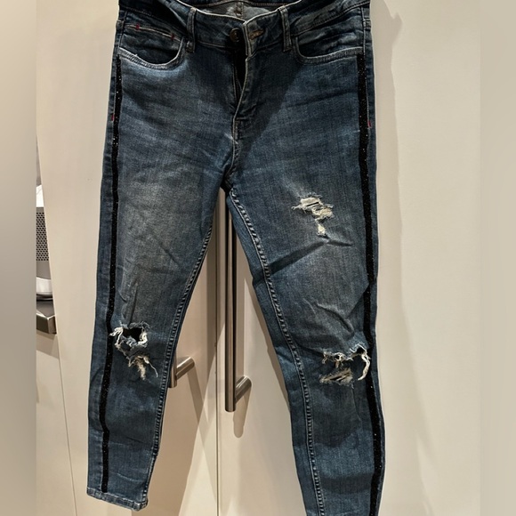 Zara jean with tuxedo stripe down legs - Picture 3 of 4